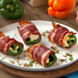 Bacon Wrapped Goat Cheese Stuffed Peppers's Image