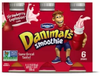 Danimals Strawberry Smoothies, 6 count image