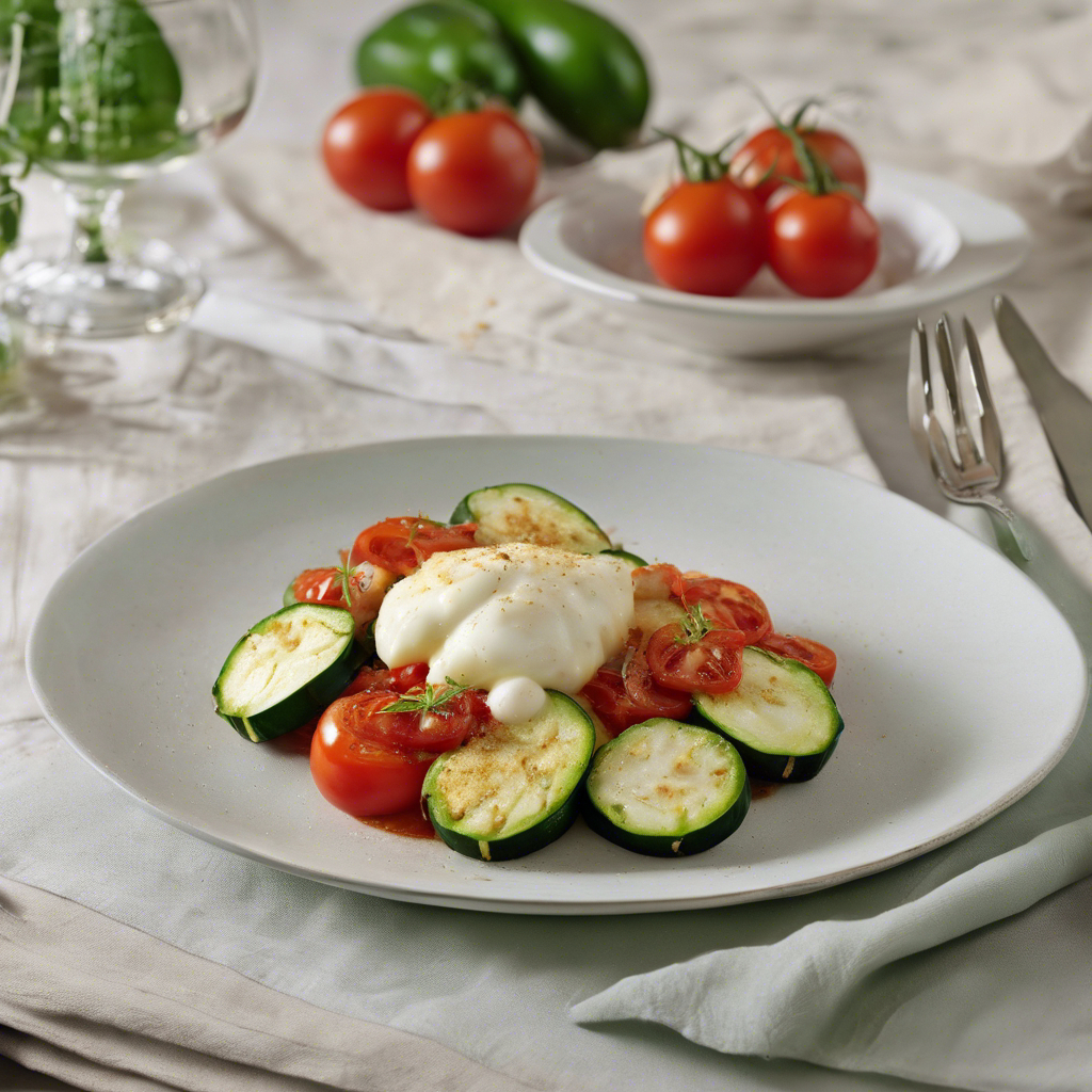 Baked Zucchini and Tomato with Mozzarella Recipe