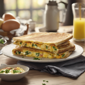 6" Flatbread Mega Melt Omelet Sandwich with Whole Egg's Image