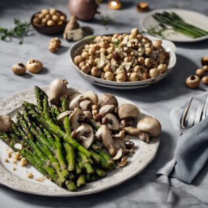 Asparagus with Mushrooms and Hazelnuts's Image