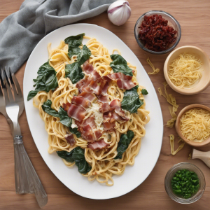 Bacon and Swiss Chard Pasta's Image