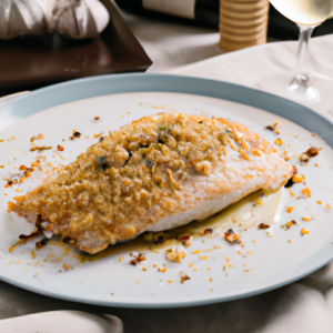 Baked flounder with Parmesan Crumbs's Image