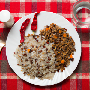 Balsamic Rice with Lentils, Peppers, and Walnuts's Image