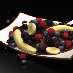 Banana, Berries, and Bittersweet Chocolate Snack's Image