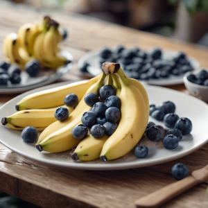 Banana Topped with Blueberries's Image