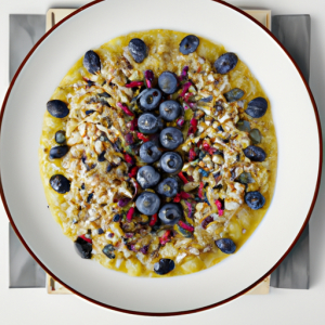 Blueberry and Sunflower Seed Steel Cut Oatmeal's Image