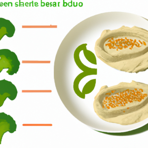 Broccoli with Hummus & Sesame Seeds's Image