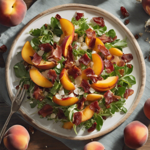 Caramelized Peach Salad with Nueske's Applewood Smoked Bacon's Image