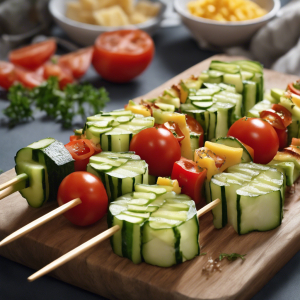 Cheesy Cucumber and Tomato Skewers's Image