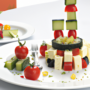 Cheesy Cucumber and Tomato Snack Stacks's Image