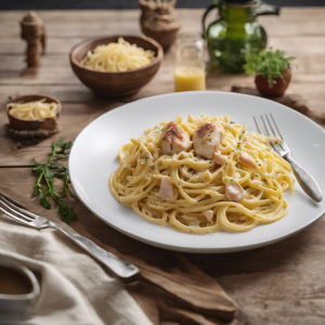 Chicken Carbonara Pasta in a Dish's Image