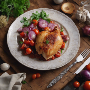 Chicken with Roasted Tomato and Red Onions's Image