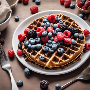 Chocolate Waffles with Berries's Image