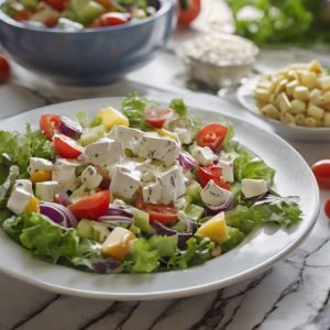 Chopped Greek Salad with Creamy Yogurt Dressing's Image