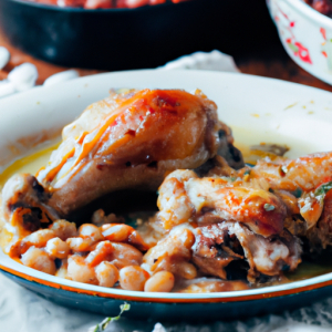 Crispy Chicken Thighs with White Beans's Image