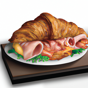 Croissant Sandwich with Slow-Smoked Ham's Image