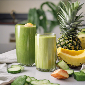 Cucumber, Pineapple, Melon Smoothie's Image