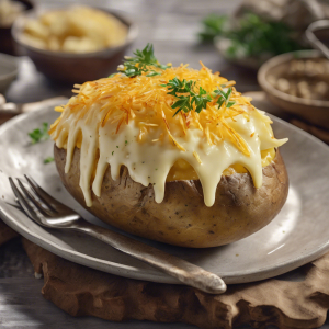 Dressed Baked Potato with Cheese's Image