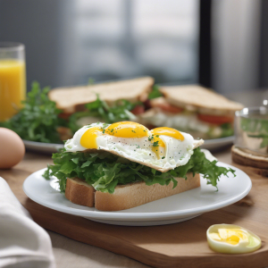 Egg and Greens Sandwich's Image