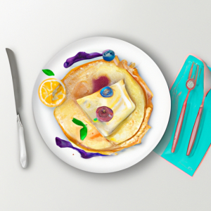 Fruit Crepe w/Blueberry Compote's Image