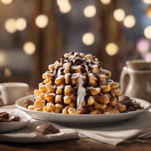 Funnel Cake Fries with Chocolate Syrup's Image