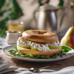 Goat Cheese and Pear Bagel's Image