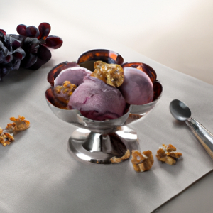 Ice Cream with Roasted Grapes and Walnut Oil's Image