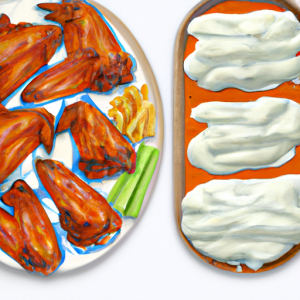 Jumbo Wings with Bleu Cheese Dressing and Ranch Dressing's Image