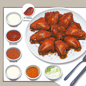 Jumbo Wings with Ranch Dressing & Honey BBQ Sauce's Image