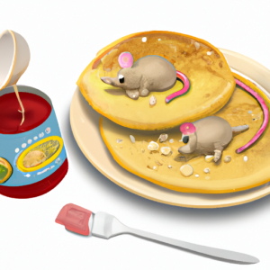 Kid's Mouse Pancakes with Syrup & Margarine's Image