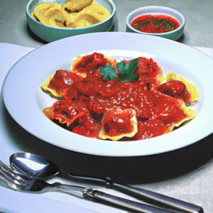 Meat Ravioli with Tomato Sauce's Image