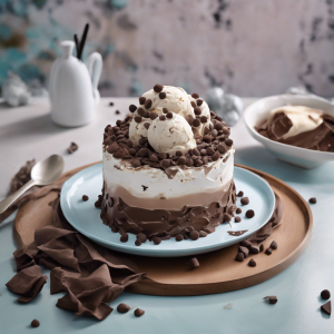 Mint Chocolate Chip Ice Cream/Devil's Food Sheet Ice Cream Cake's Image