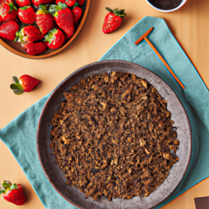 Paleo Dehydrated Chocolate Granola with Strawberries's Image