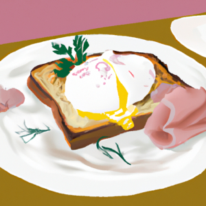 Poached Egg and Ham Toast's Image