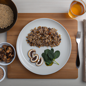 Quinoa with Mushrooms, Spinach, and Sweet Potatoes's Image