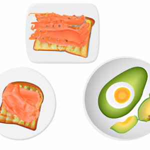 Scrambled Eggs, Avocado, and Smoked Salmon on Toast's Image