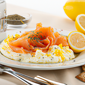 Scrambled Eggs with Smoked Salmon and Lemon Cream's Image