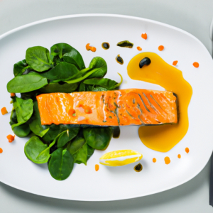 Seared Salmon with Watercress and Warm Orange Dressing's Image