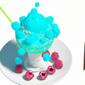 Small Blue Raspberry With Nerds Candy Ice Cream Slush's Image