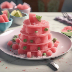 Small Watermelon With Nerds Candy Real Ice Cream Slush's Image