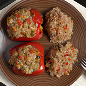 Southwestern Turkey Quinoa Stuffed Peppers's Image