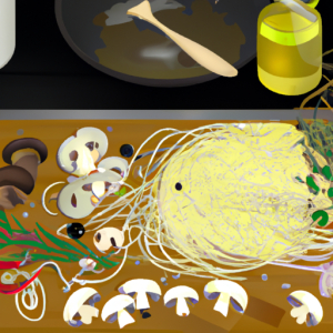 Spaghetti with Mushrooms, Garlic and Oil's Image