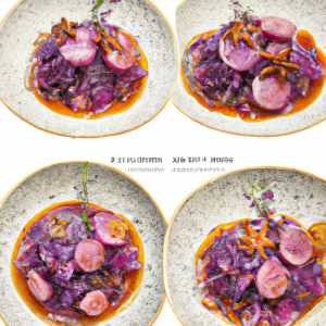 Spiced Scallops with Braised Red Cabbage's Image