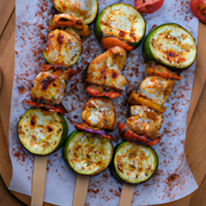 Spicy Chicken and Zucchini Kebabs's Image