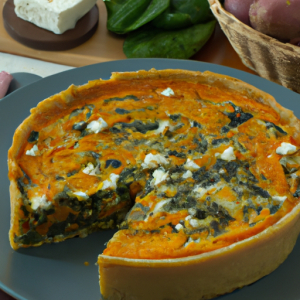 Spinach Feta Quiche with Sweet Potato Crust's Image