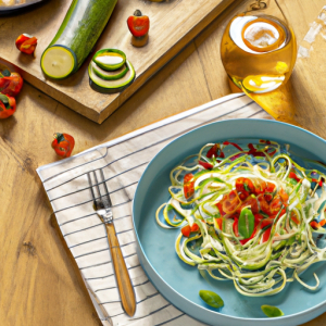 Sundried Tomato Mediterranean Zucchini Noodle Salad's Image