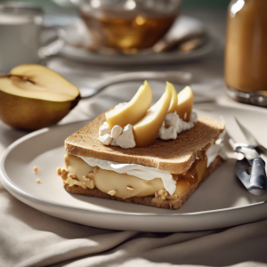 Toast with Pear, Ricotta, Honey, and Peanut Butter's Image