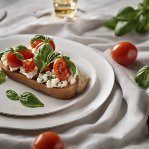 Tomato Feta and Basil Crostini's Image