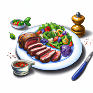 Top Sirloin with Sauce and A la Carte Salad's Image